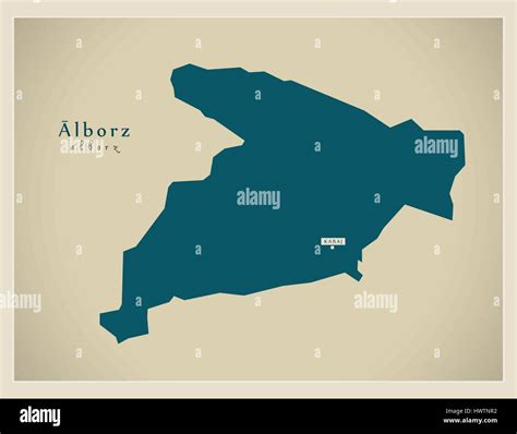 Modern Map - Alborz IR Stock Vector Image & Art - Alamy