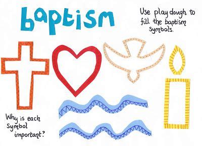 Flame: Creative Children's Ministry: Baptism Symbols Play Dough Mat Jesus Baptism Craft ...