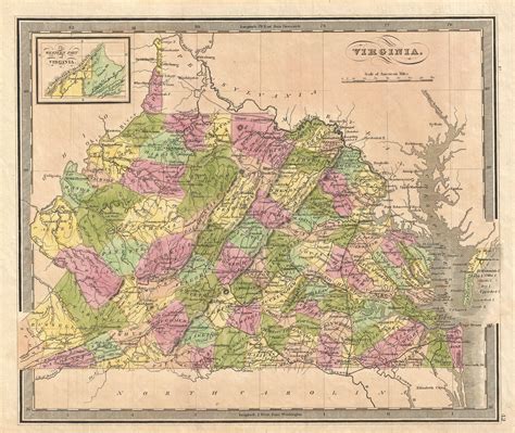 Old Map of Virginia | Oppidan Library