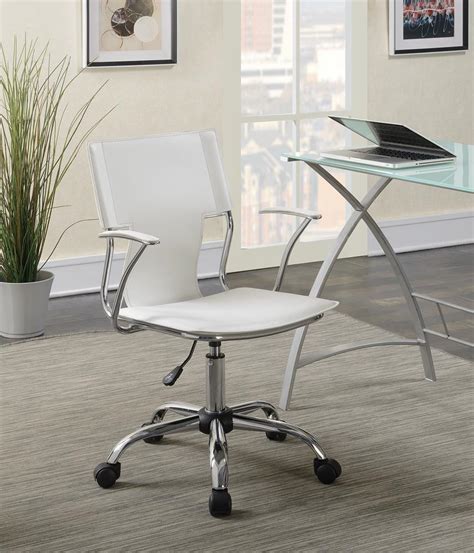 Contemporary White Office Chair - Hyme Furniture