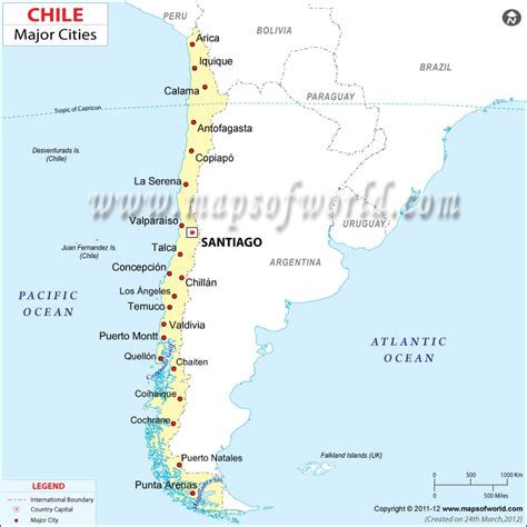 Map of Chile with Cities | Detailed Map of Chile Cities