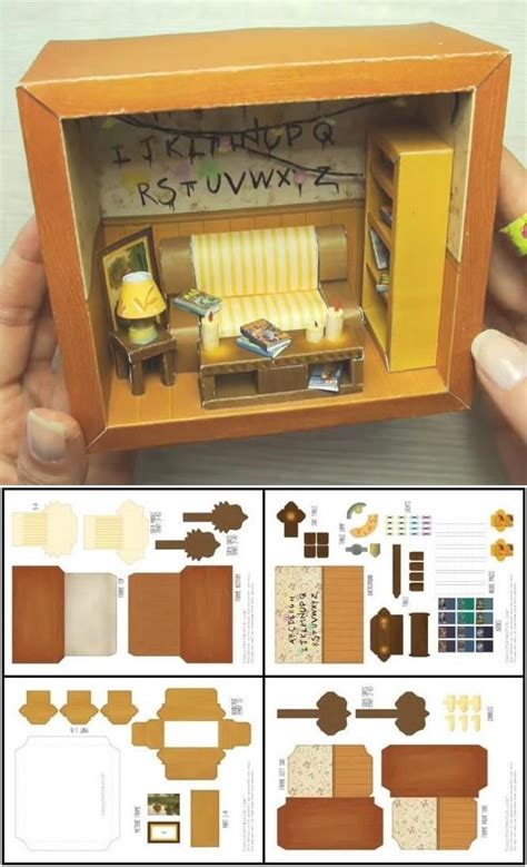 PAPERMAU: Stranger Things - Alphabet Wall Diorama Shadowbox Paper Model by Tiny Craft World ...