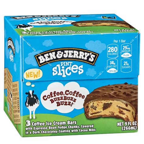 Ben & Jerry's Pint Slices Coffee Buzz Ice Cream Bars - Shop Bars & pops at H-E-B