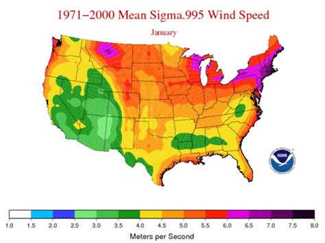 Average Wind Speeds - Map Viewer | NOAA Climate.gov