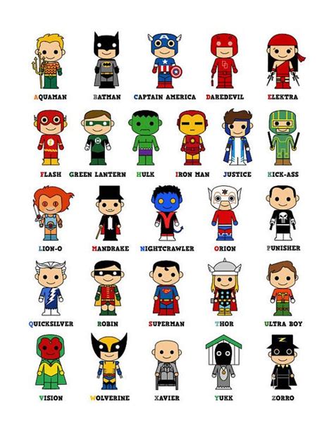 Pin by Angelica Ramirez on Superhero's Abode | Superhero alphabet ...