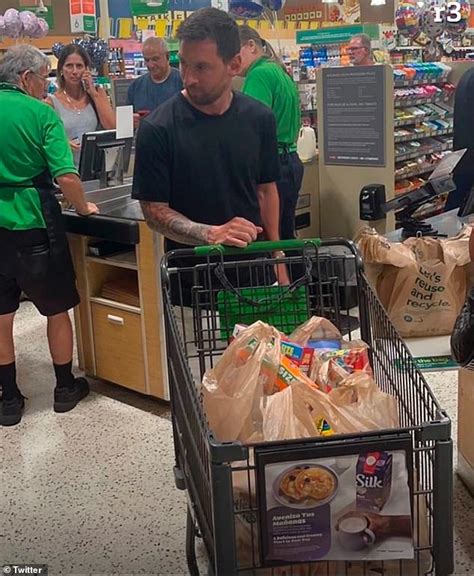 Lionel Messi throws himself into life in Miami as he is spotted doing a grocery shop at Publix ...