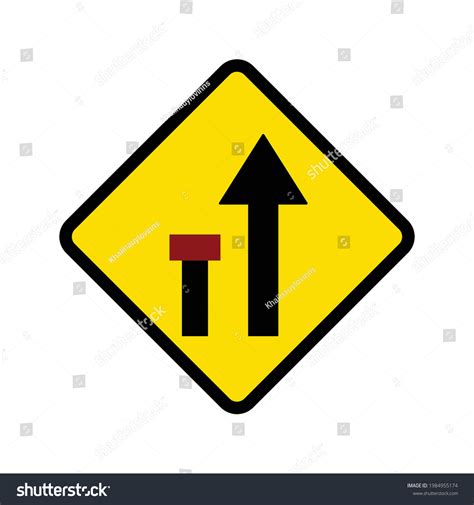 Lane Left Closed Traffic Road Sign Stock Vector (Royalty Free) 1984955174 | Shutterstock