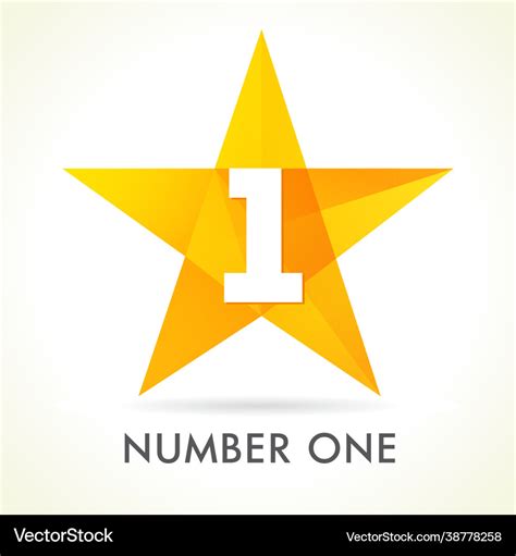 Number one star logo concept Royalty Free Vector Image