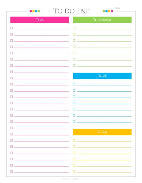 Daily To do checklist with categories PDF Planner list | Etsy | Planner, Planner giornaliero ...