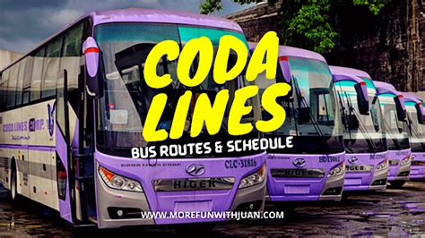 CODA LINES: Bus Routes, Fares & Schedules (with List of Terminals and ...