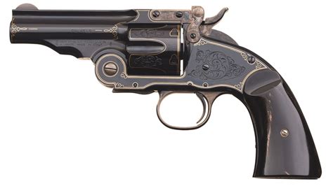 Engraved and Gold Inlaid Uberti-Navy Arms Schofield Revolver | Rock ...