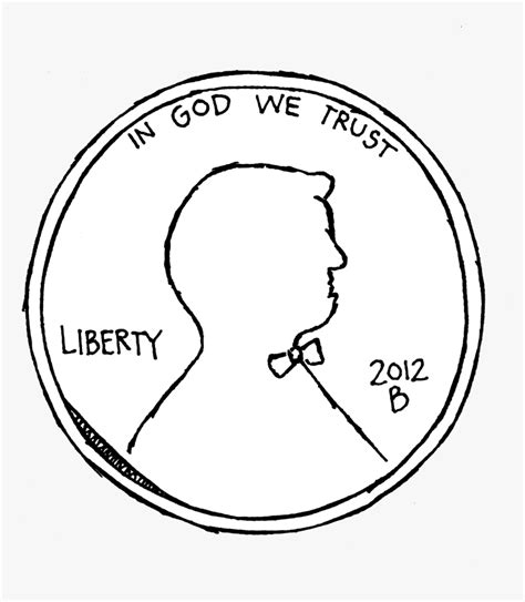 Penny Clipart Front - Coin Penny Drawing Easy, HD Png Download - kindpng