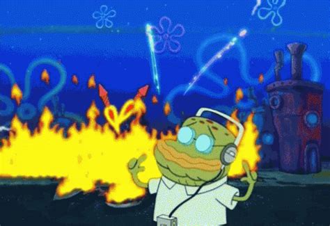 Fire Spongebob GIF - Fire Spongebob Burning - Discover & Share GIFs