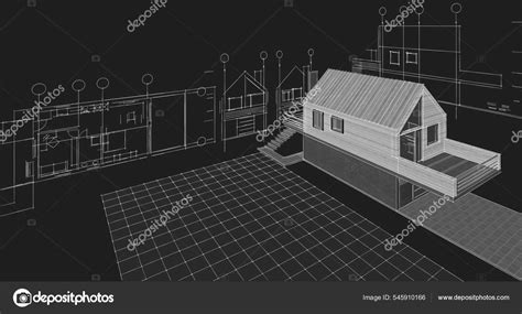 Small House Architectural Sketch Illustration — Stock Photo © SAdesign ...