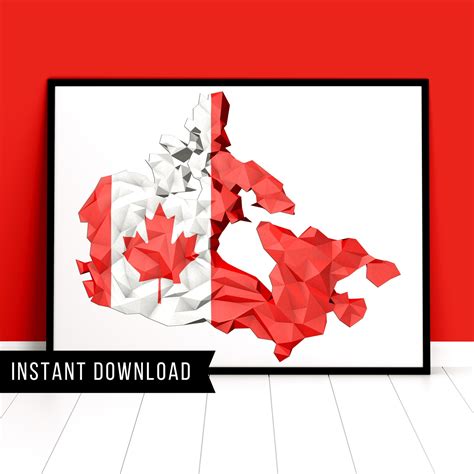 Canada Poster Map of Canada Printable Wall Art - Etsy Canada