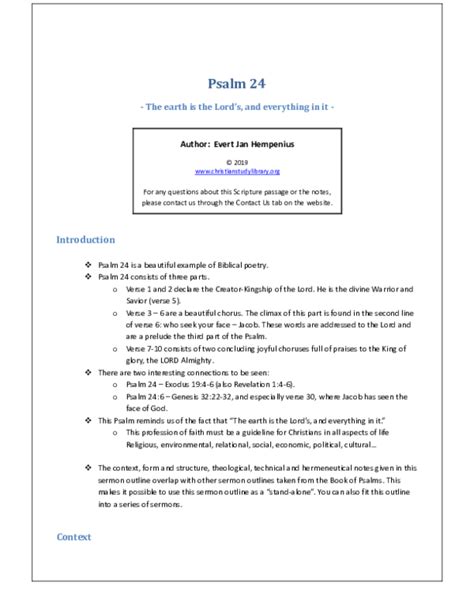 kjv sermon outlines pdf - Walton Durham
