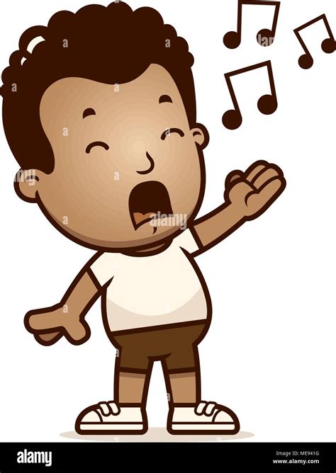 A cartoon illustration of a boy singing Stock Vector Image & Art - Alamy