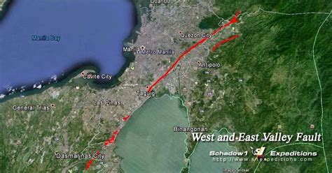 Interactive Map of West and East Valley Fault Line in Rizal, Metro ...