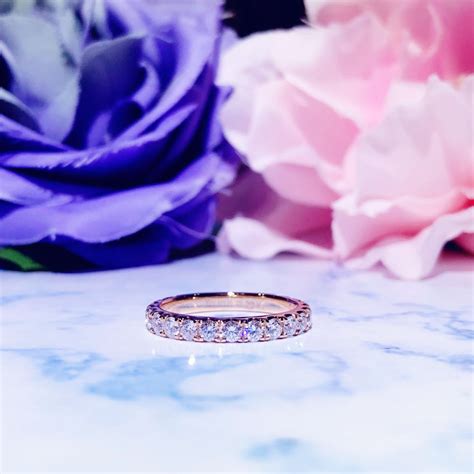 Eternity Diamond Ring in 18k Rose Gold - eClarity | Diamonds and ...