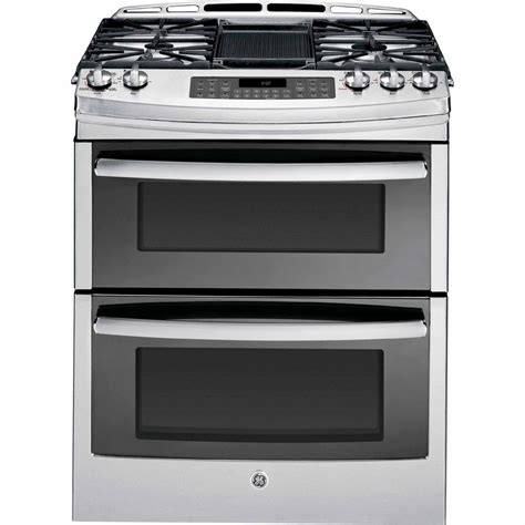 GE Profile - PGS950SEFSS - 6.8 cu. ft. Slide-In Gas Range w/ Convection - Stainless Steel ...