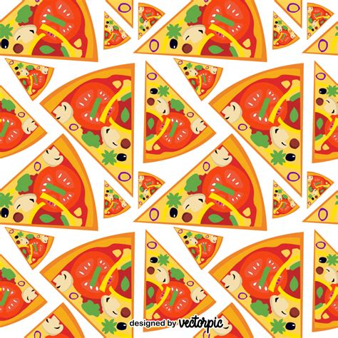 background_pizza_pattern_seamless_free_vector | VECTORPIC