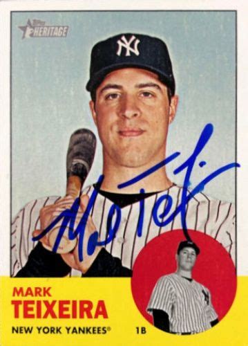 2012 Topps Mark Teixeira Baseball autographed trading card | Baseball, Baseball trading cards ...