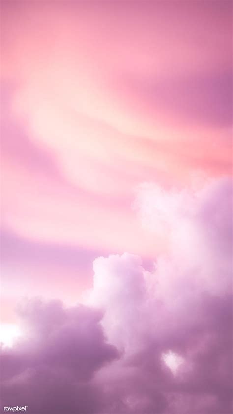 Premium of Pink cloudy sky mobile phone, Pink Sky Aesthetic Pastel HD ...