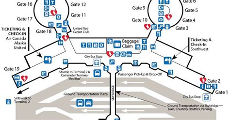 Terminal 2 San Diego Airport Terminal Map