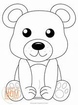 Free Printable Woodland Bear Coloring Page For Kids – Simple Mom Project sketch template