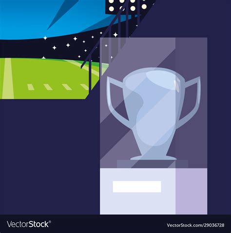 Super bowl trophy design Royalty Free Vector Image