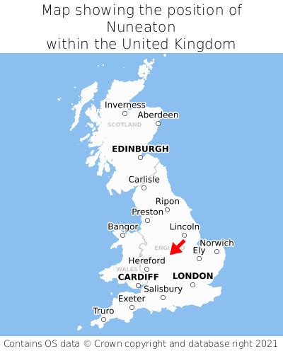 Where is Nuneaton? Nuneaton on a map