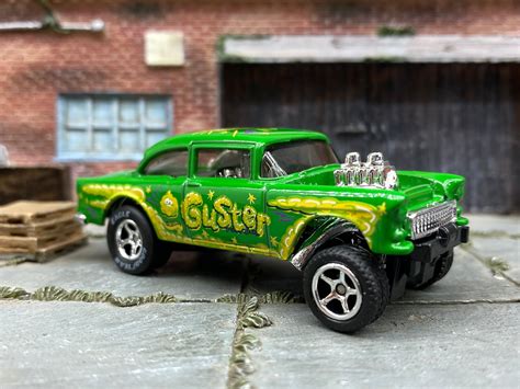 Custom Hot Wheels 1955 Chevy Gasser Drag Car Guster Green - Etsy