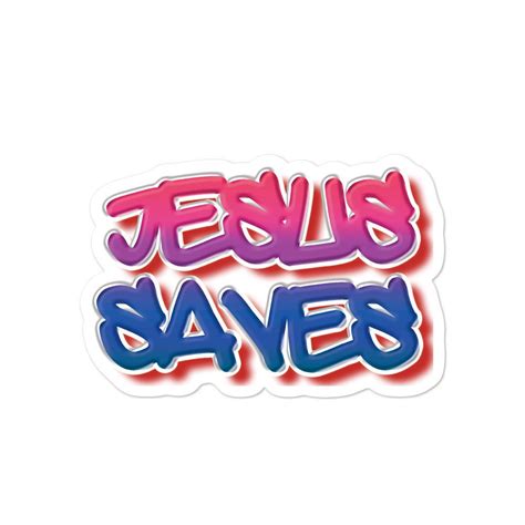 Jesus Saves Graffiti Bubble-free Stickers - Etsy