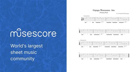 Gajaga Wannama – Damith Chathuranga Sheet music for Guitar (Solo) | Musescore.com
