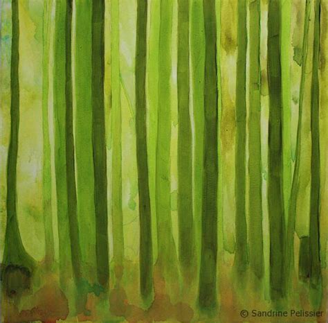 How to paint a forest in acrylic with patterns on ARTiful, painting demos