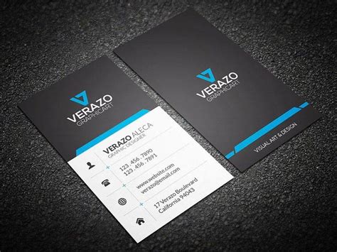 Vertical Business Card Template