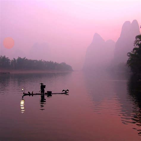 Li River sunrise (China) by Michael Sheridan