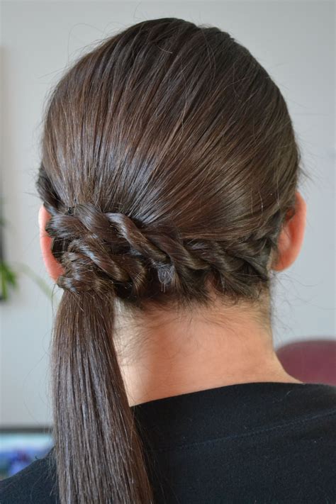 rope braid pony tail | Braided hairstyles, Hair styles, Braided pony