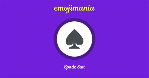 ♠ Spade Suit emoji Copy & Paste - Emojimania