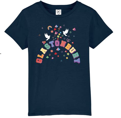 NAVY RAINBOW GLASTONBURY KIDS T-SHIRT | Glastonbury Festival