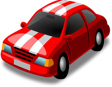 Clipart - little red racing car