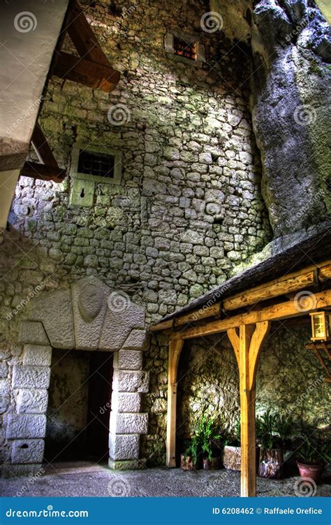 Predjama castle interior stock photo. Image of stone, architectural ...