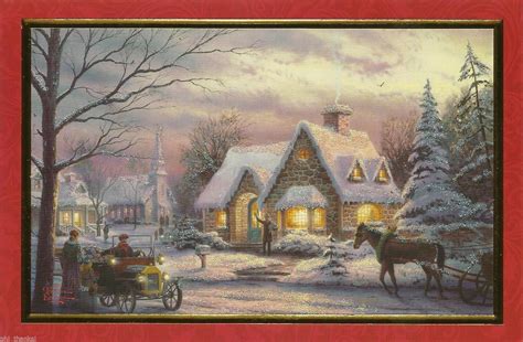 Five Memories of Christmas Thomas Kinkade PXX130E Christmas Cards by Hallmark | eBay | Thomas ...