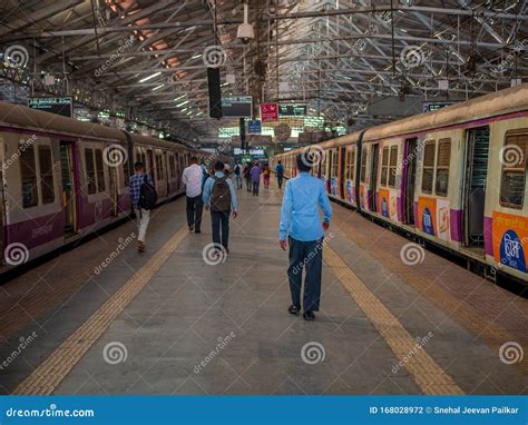 Commuters Walking Inside Chhatrapati Shivaji Terminus Railway Station, a Historic Railway ...