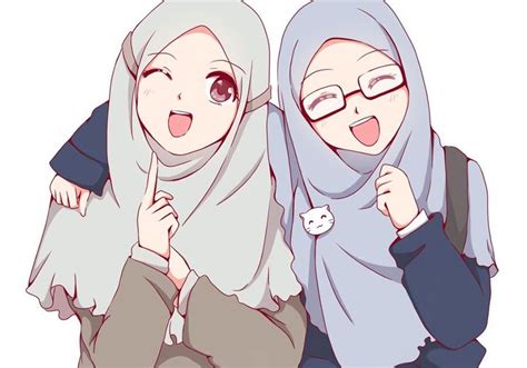 Gambar Kartun Wanita Islami - Saras Gambar