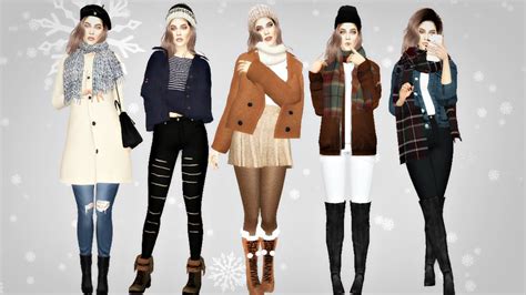 The Sims 4: Sweater Weather | Winter Lookbook | Create A Sim - YouTube