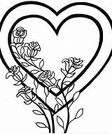 Hearts And Roses coloring Page  Download Print Or Color Online For Free sketch template