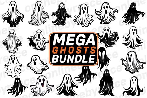 Halloween SVG Bundle, Halloween Ghost SVG Bundle, Ghost Vector Set ...