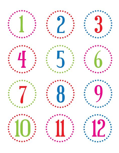 Calendrier De L'avent : 7 Planches De Numéros (Gratuit - À dedans ...