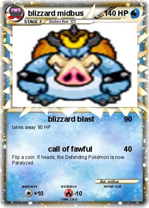 Pokémon blizzard midbus 3 3 - blizzard blast - My Pokemon Card